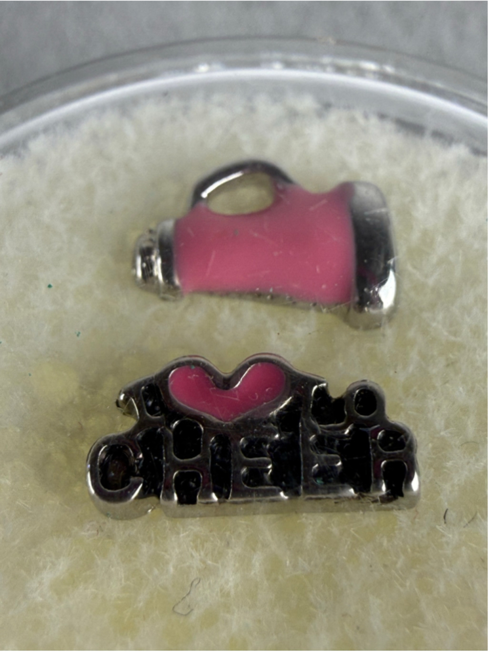 Origami Owl Cheer Megaphone Charm One Size Pink Silver